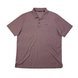 Travis Mathew Shirt Mens XXL Eggplant Purple Fish Outta Water Polo Pima Blend
